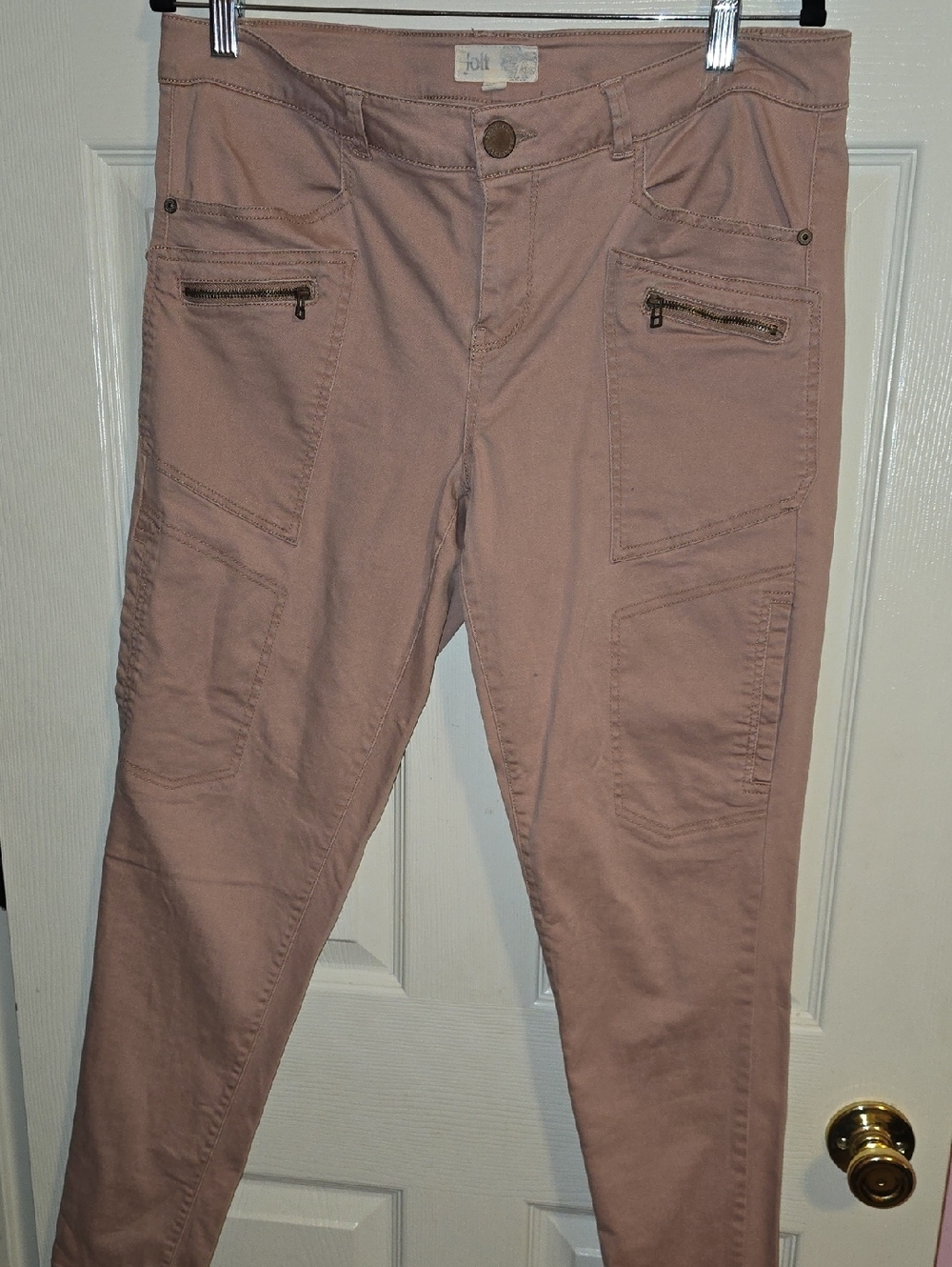 Jolt Dusty Rose Pants‎ with Casual Stitching
